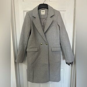 Abercrombie & Fitch Tailored Wool-Blend Dad Coat